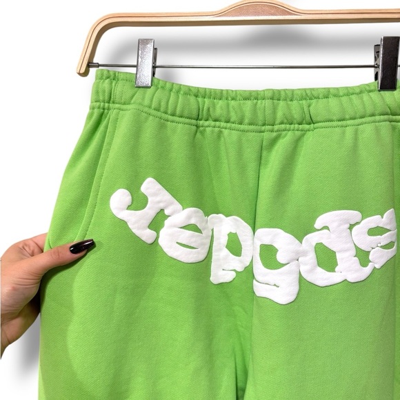 Sp5der Worldwide Green Sweatpants Joggers Size Large - Picture 2 of 6